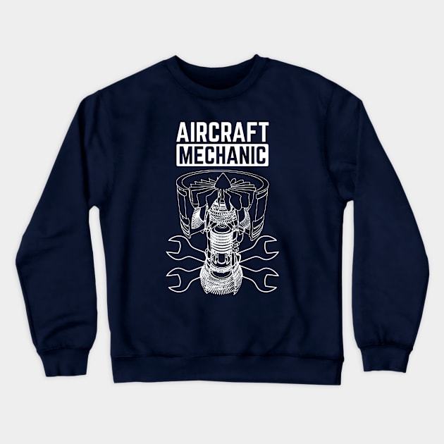 Aircraft Mechanic Crewneck Sweatshirt by cecatto1994